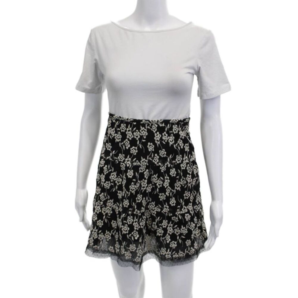 Cynthia Cynthia Steffe Women Black Floral Jumpsuit Romper Wool Blend Size L